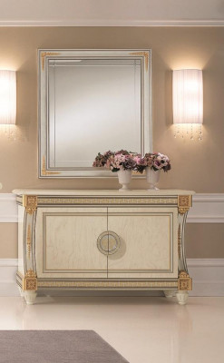 Spiegel ladekast kast laden dressoir slaapkamer set hout 2-delig meubels