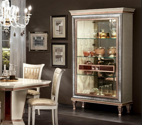 Vitrinekast Vitrines woonkamer kijkkasten Design Barok Rococo hout nieuw