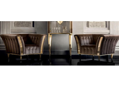 Fauteuil Club Lounge Leunstoel Gestoffeerde bankstoel 1-zits fluweel televisie velvet arredoclassic