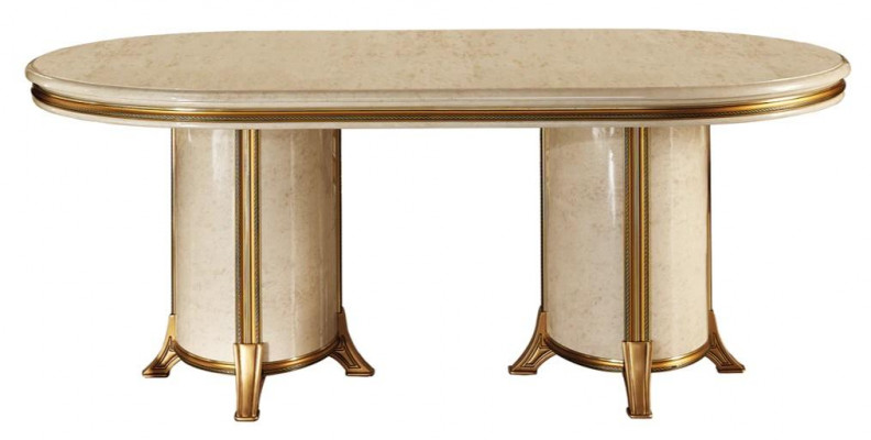 Eetkamer Woonkamer Klassiek Beige arredoclassic Eettafel Design Tafel Hout