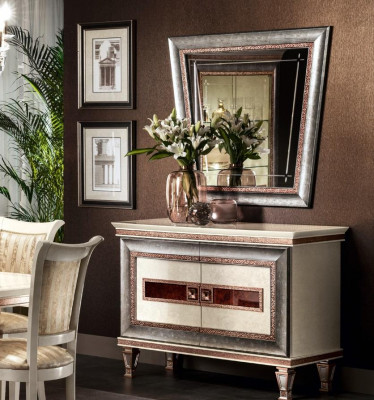 Console tafel dressoir met spiegel Luxe meubel set console 2-delige set. Gemaakt in Italië.