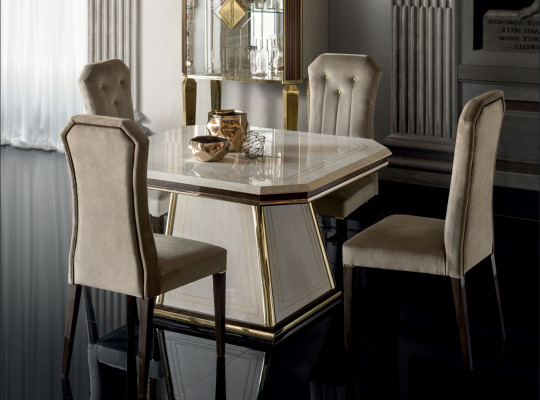 Luxe meubels eettafel tafel eetkamer woonkamer hout design tafels 120/160 cm Nieuw