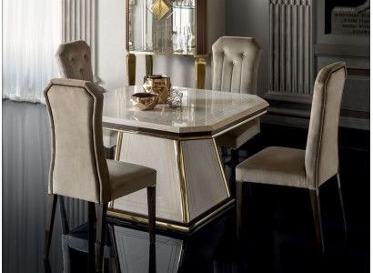Luxe meubels eettafel tafel eetkamer woonkamer hout design tafels 120/160 cm Nieuw