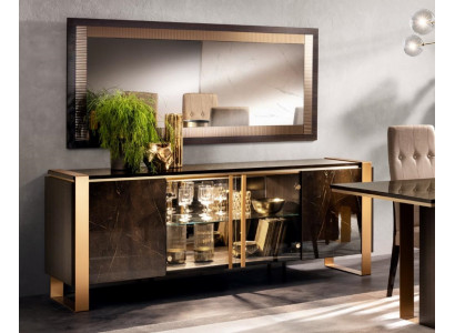Ontwerper dressoir dressoir bijzettafel laag bord kast woonkamer rek luxe metaal