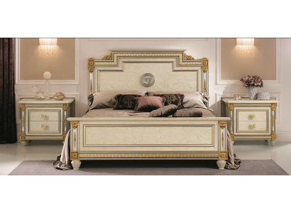 Italiaanse meubels bed bedden houten bed massief hout tweepersoonsbed nieuw arredoclassic