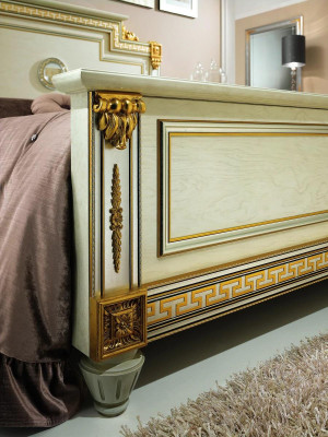 Luxe slaapkamerbed met gestoffeerd design, luxe tweepersoons hotelbedden kingsize bed.