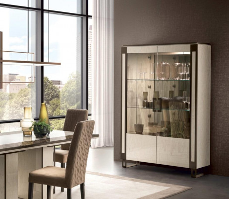 Vitrine 2 deurs kast Vitrines Woonkamer kasten Design kast Meubels Glas Nieuw