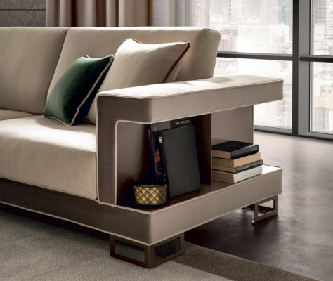 Sofa Ontwerp Stoel Bekleding Club Relax Nieuw Textiel Stof Lounge Televisie 1-Zits