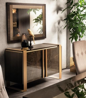 Meubelstijl Klassiek 2-delig set commode met spiegel Luxe Italiaanse meubels