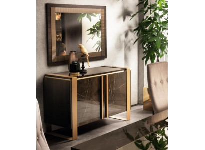 Meubelstijl Klassiek 2-delig set commode met spiegel Luxe Italiaanse meubels