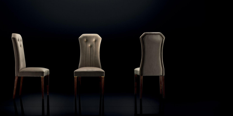 Fauteuil Stoel 1x Eetkamer TV-lounge Textiel Zitkussen Stoel arredoclassic