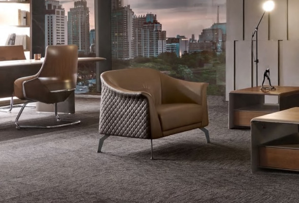 Fauteuil lederen televisiebank 1-zitsbank bank ontspanning luxe bekleding enkele zitter.