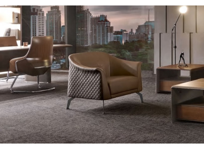 Fauteuil lederen televisiebank 1-zitsbank bank ontspanning luxe bekleding enkele zitter.