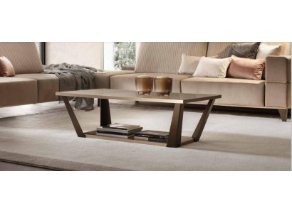 Salontafel Tafel Bekleding Ontwerp Glazen Bijzettafel Hout Bank Bank Bruin Tafels