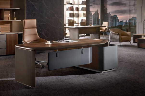 Werkbureau Ontwerp Kantoor Meubels Inrichting Tafel Chef Baas Hoektafels