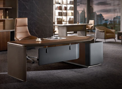 Werkbureau Ontwerp Kantoor Meubels Inrichting Tafel Chef Baas Hoektafels