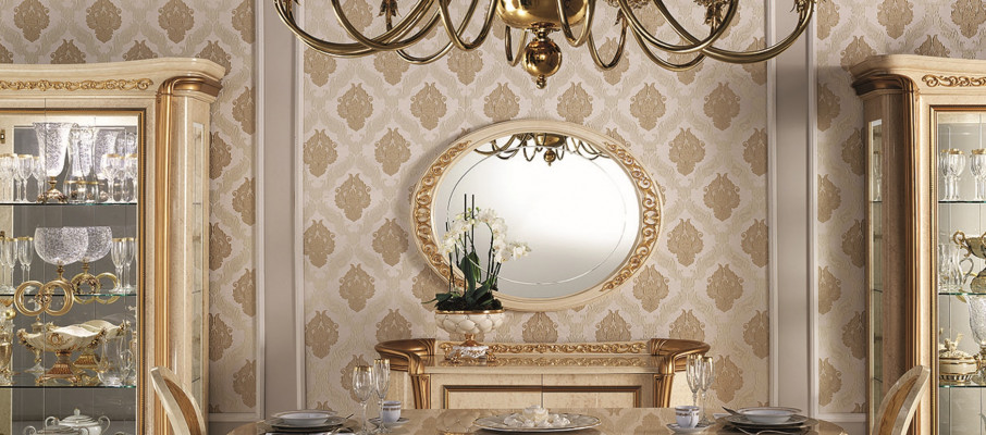 Ontwerp spiegel wandspiegel echt houten frame hangspiegel luxe meubels barok
