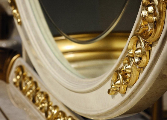 Ontwerp Spiegel Wandspiegel Houten Frame Hangspiegel Luxe Italiaans Meubilair