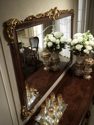Klassieke wandspiegel met houten frame, spiegels meubels Nieuw 165x114 glas design frame