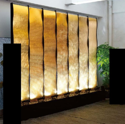 Water Walls xxl Decoration Stainless Steel Partition Custom Made Led Water Wall