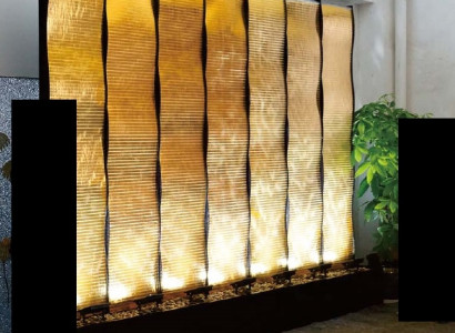 Water Walls xxl Decoration Stainless Steel Partition Custom Made Led Water Wall