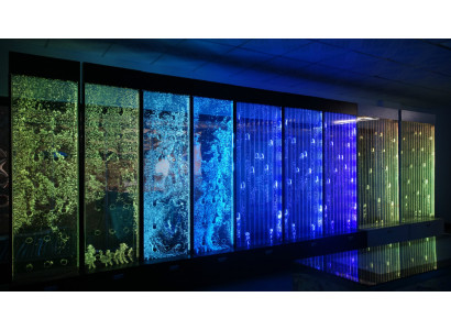 Muurpaneel met waterbellen LED-watermuur Decoratieve designer waterwand