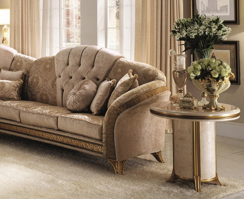 Klassieke luxe design salontafel bank woonkamer tafel bijzettafels hout