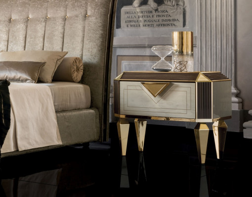 Ontwerp nachtkastje Originele tafels Console Bijzettafel Slaapkamer luxe consoles