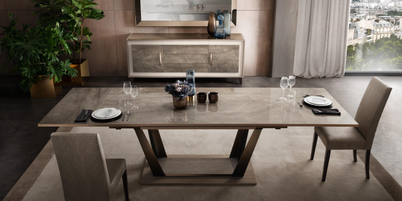 Eettafel Tafel Eetkamer Woonkamer Set Hout Ontwerp Tafels 200x102/294cm