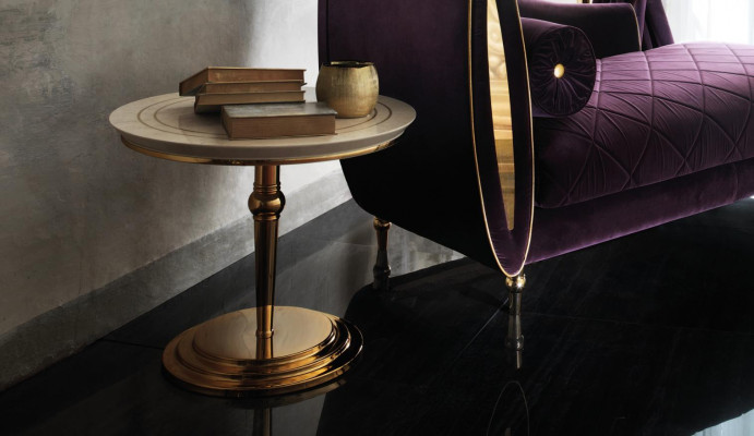 Bijzettafel Tafel Ronde tafel Salontafel koninklijk Designer meubels ontwerper Roestvrij staal