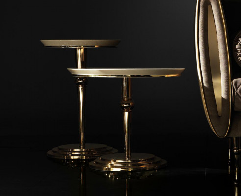 Bijzettafel Tafel Ronde tafel Salontafel koninklijk Designer meubels ontwerper Roestvrij staal