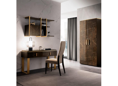 Set wandplank bureaukast kast arredoclassic kantoor kamer 2-delige tafel
