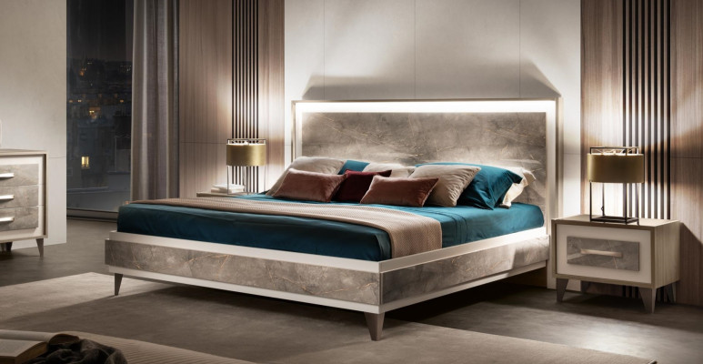Bed met bekleding 180x200 Tweepersoonsbed Hotelbed Slaapkamer Bedden arredoclassic