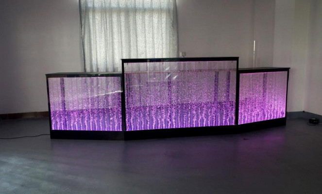 Toonbankrek Bar Watermuurzuil Verlichte toonbankplanken Meubels