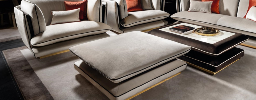 Lounge Hocker Club Voetenbank Ottomaanse Pufa Textiel Ottomaanse Ontwerper arredoclassic