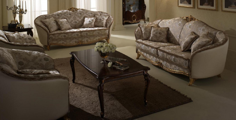 Salontafel Edel design Woonkamer Barok Rococo Bank Bank Tafels