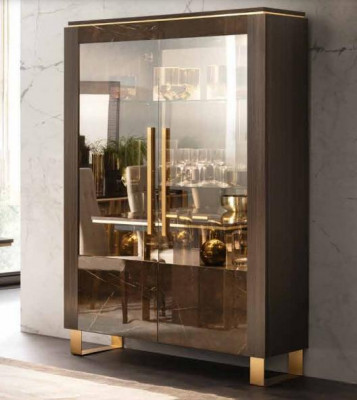 Glas kast Vitrine Vitrines Luxe kast Hout Stijl Glasplaat Kasten