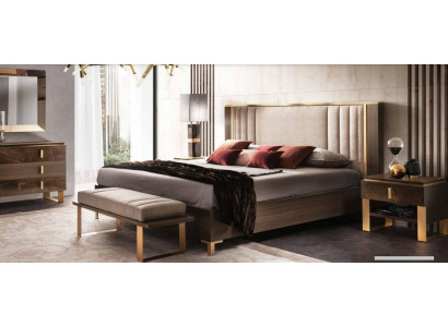 Luxe slaapkamer bed dubbelbed Modern houten leren gestoffeerde bedden