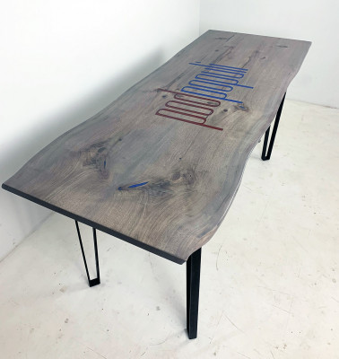 Houten tafel eetkamer meubelen vergadertafel epoxyhars giet hars nieuw Epoxyhars