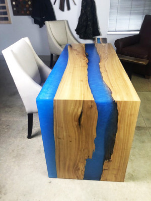 Eettafel Tafel Keukentafel Moderne Tafels Waterval Rivier Epoxyhars Meubels Nieuw