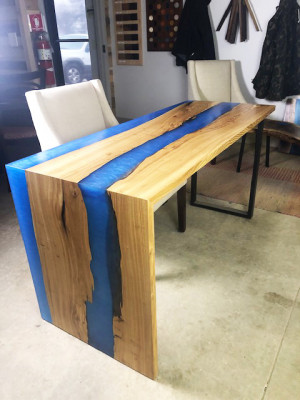 Eettafel Tafel Keukentafel Moderne Tafels Waterval Rivier Epoxyhars Meubels Nieuw