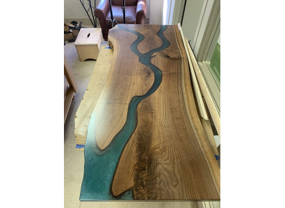 Eettafel River Table Echt Hout Decor Riviertafel Massief Epoxyhars Tafels