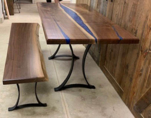 Waterval tafel epoxyhars eettafel epoxy tafels echt hout massieve meubels