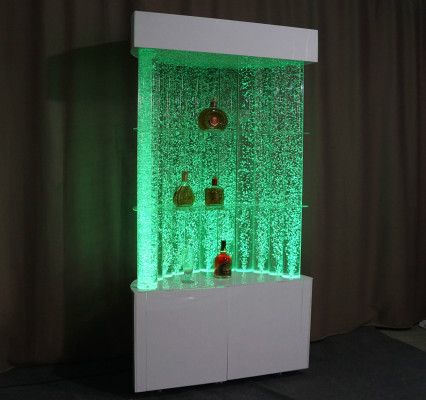 LED plank bar water wall column decor illuminated water walls bar counter