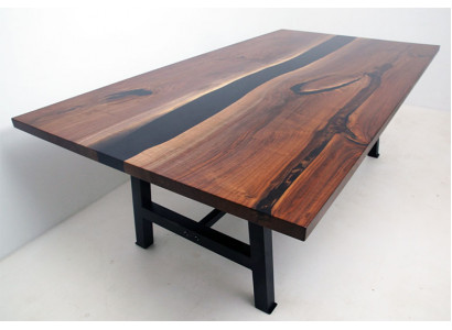 Eettafel watervaltafels epoxyhars echt hout massief meubilair epoxytafel nieuw