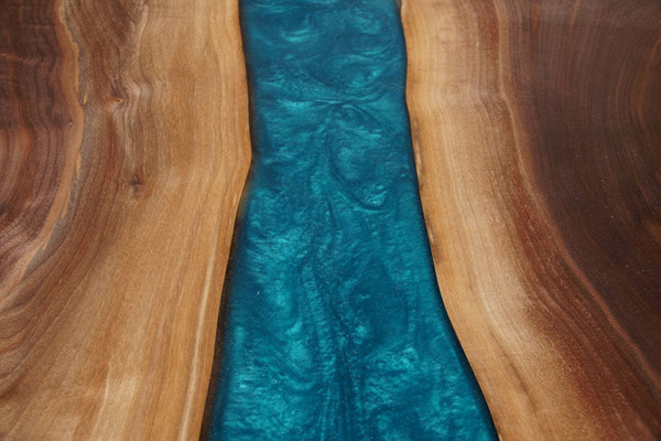 Tafel eettafel tafels epoxyhars epoxy massief design meubels 240x100 echt hout