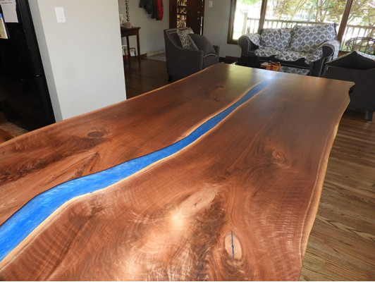 Eettafel Design Tafel Moderne Tafels Zee Oceaan Rivier Meubels 220x90 Epoxyhars