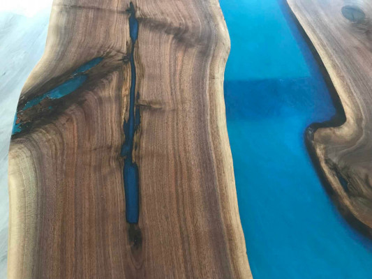Rivier Tafels Eettafel Ontwerp Tafel Moderne Zee Meubels 220x90 Epoxy Hars Oceaan