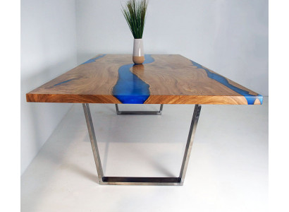 Tafels Eettafel Ontwerp Tafel Modern Zee Rivier Meubels 220x90 Epoxyhars Oceaan