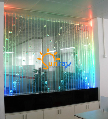 Wandpaneel met waterbellen LED-waterwand Ontwerper Decoratieve waterschildering